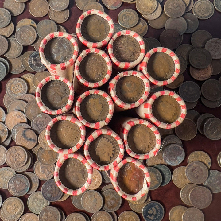 1859-1899 (Early Date) Indian Head Penny 50 Coin Rolls (Avg Circ) - Midwest Precious Metals