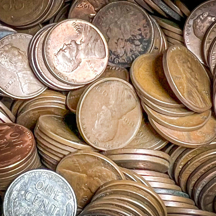 1909-1958 Wheat Cent 5000 Count (34lb) Bag | TRULY UNSEARCHED Wheat Pennies - Midwest Precious Metals