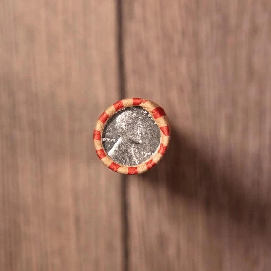1909-1958 Wheat Cent Roll w/ Two 1943 Steel Cent Caps - Midwest Precious Metals