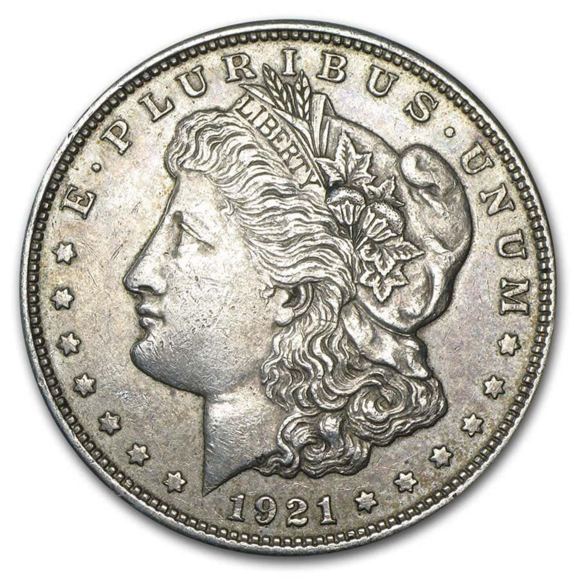 アメリカモルガンONE DOLLAR-シルバーコンチョ 1921年製 1921 Morgan Silver Dollar P/D/S (VG/XF) – Midwest Precious Metals
