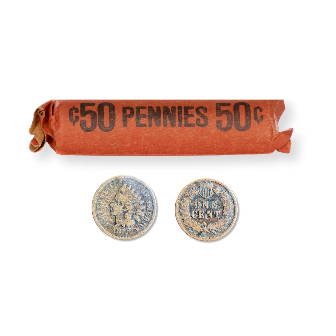 Roll of 50 Indian Head sale Cents