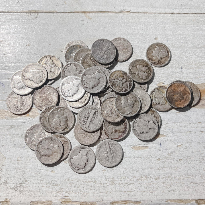 $5 Face - 90% Mercury Silver Dimes AG - Midwest Precious Metals