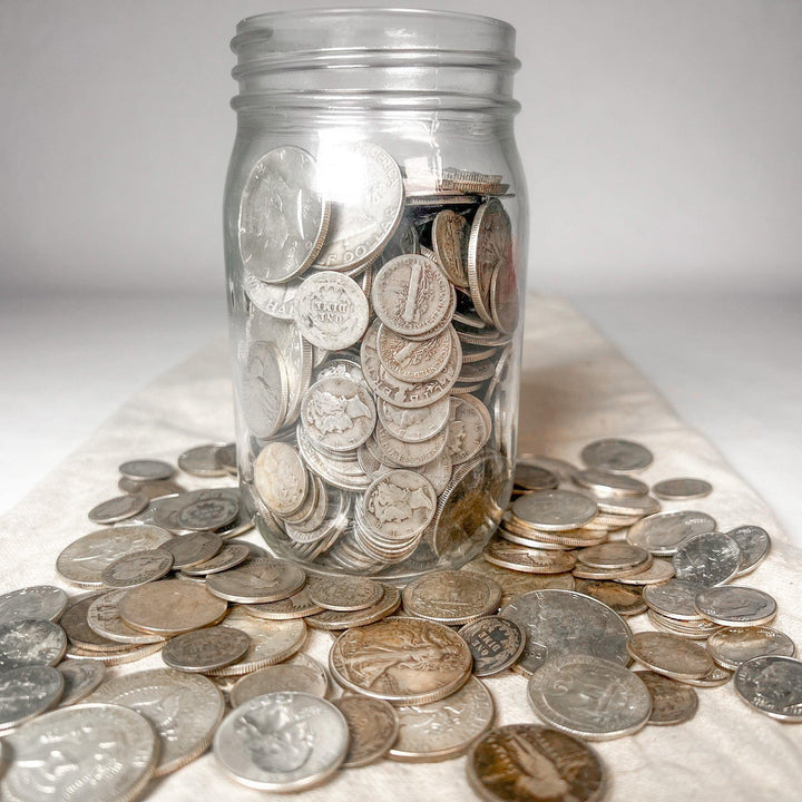 Mason Jar Silver Coin Mixed Lot | ESTATE SALE LIQUIDATION (Copy) - Midwest Precious Metals