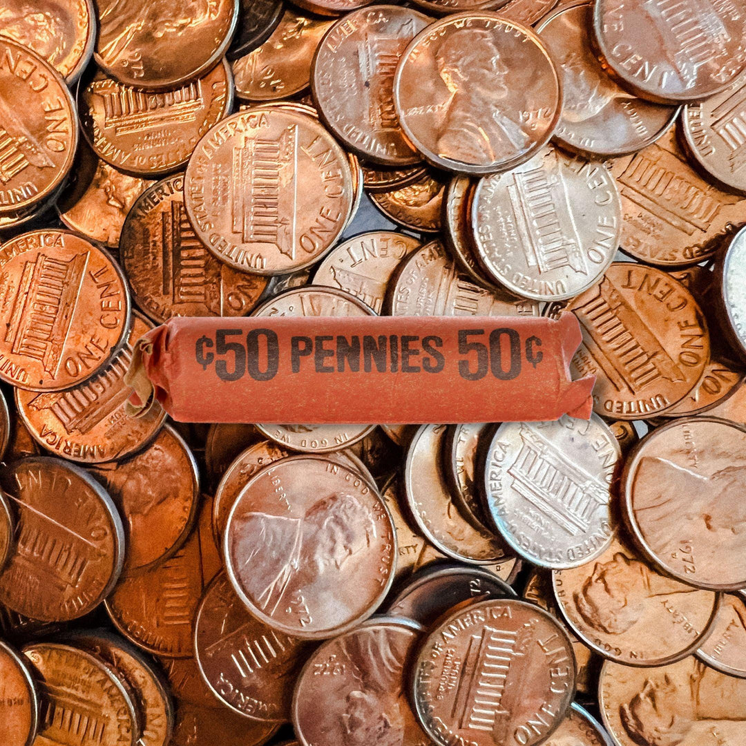 Pre 1982 95% COPPER Penny 50 Coin Roll - Midwest Precious Metals