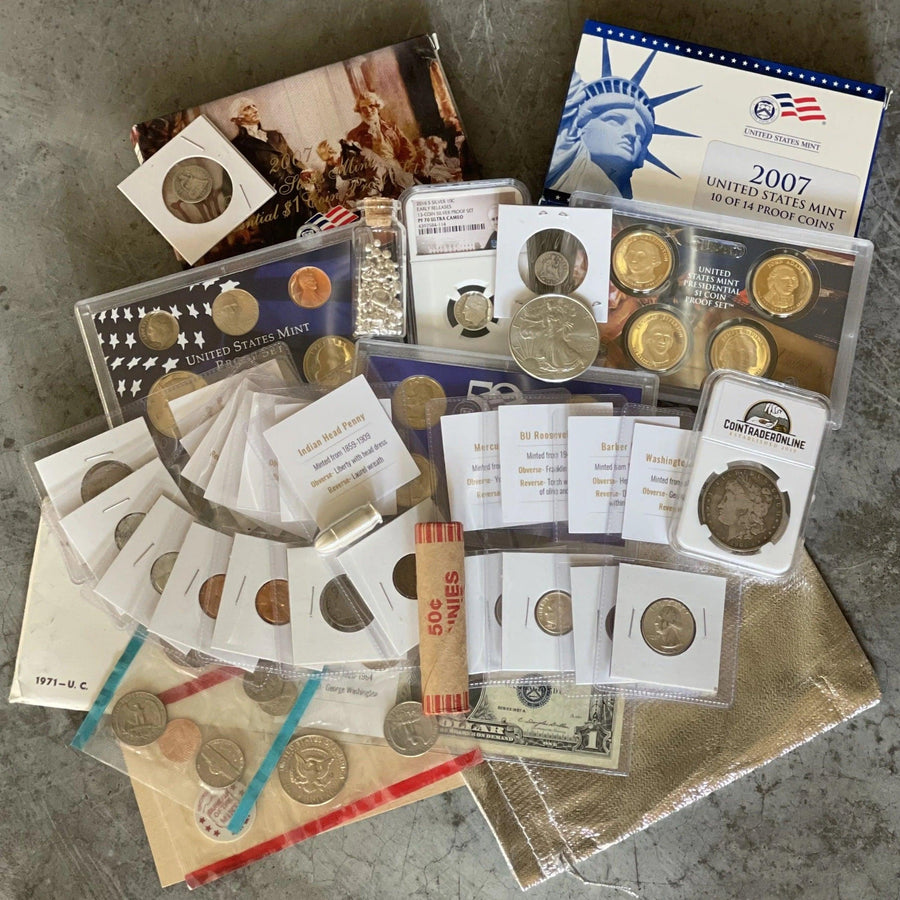 Vintage U.S Coins & Currency Starter Crate - Midwest Precious Metals