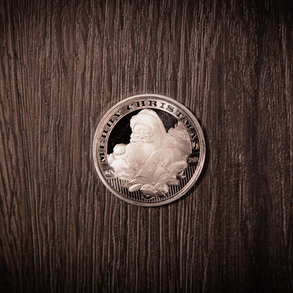 1 oz Silver Holiday Round (Santa Claus) - Midwest Precious Metals