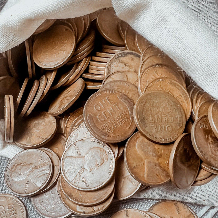 25 Count Early Date (1909-1939) Wheat Cent Grab Bag - Midwest Precious Metals
