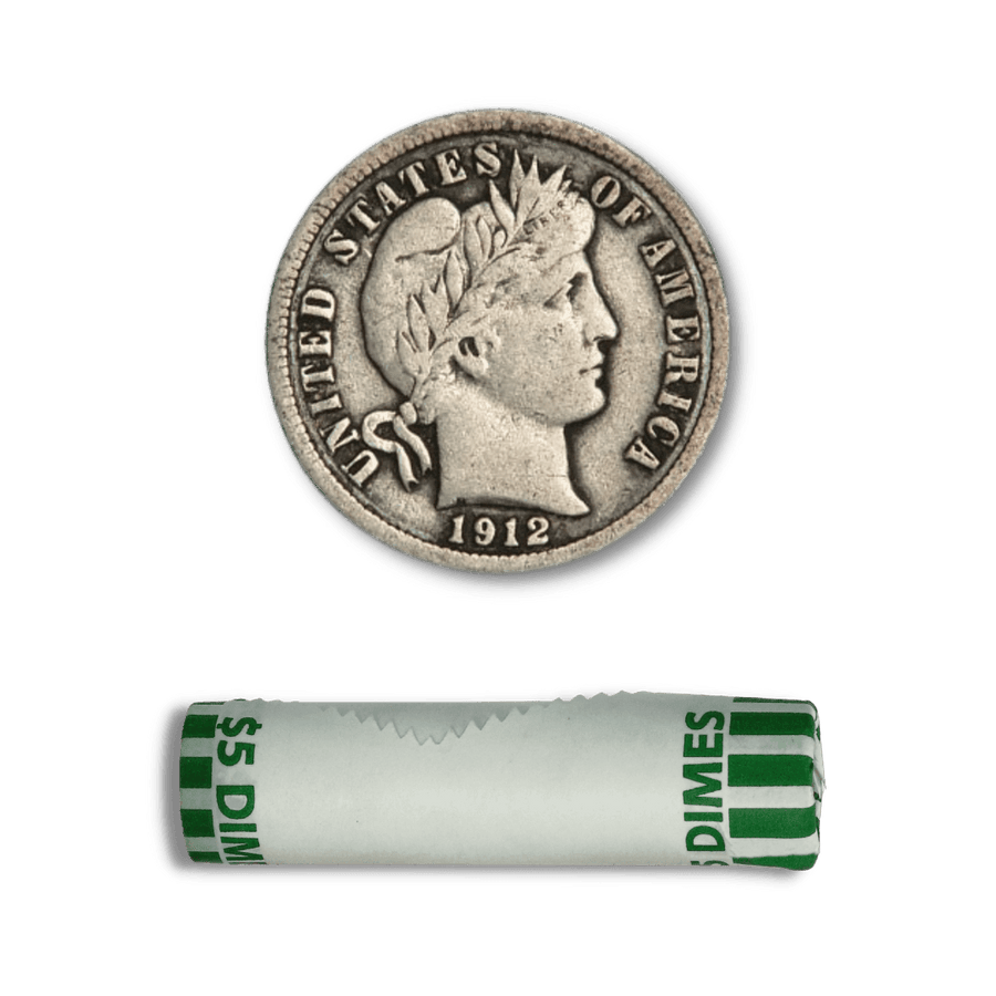$5 Face - 90% Barber Silver Dimes (Good/Better) - Midwest Precious Metals