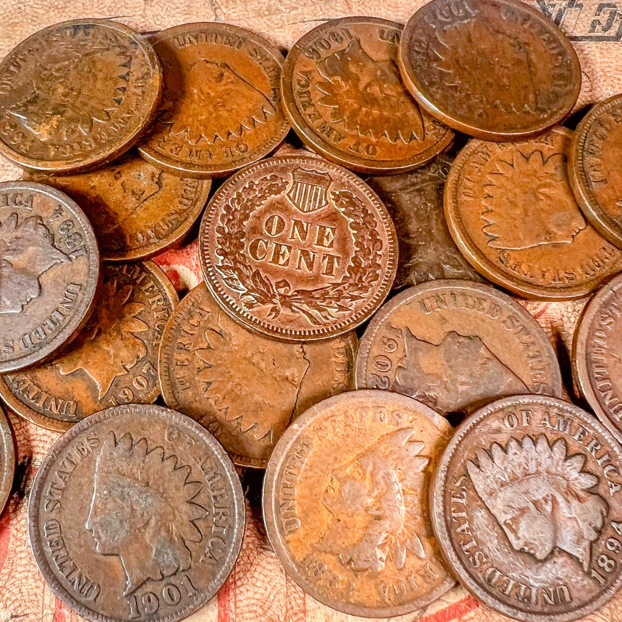 Tons Of Coins Grab Bags Coin Lots . silver Eisenhower coins, steel newest wheat pennies , 1790 New York penny (rare), Indian heads, half dollars