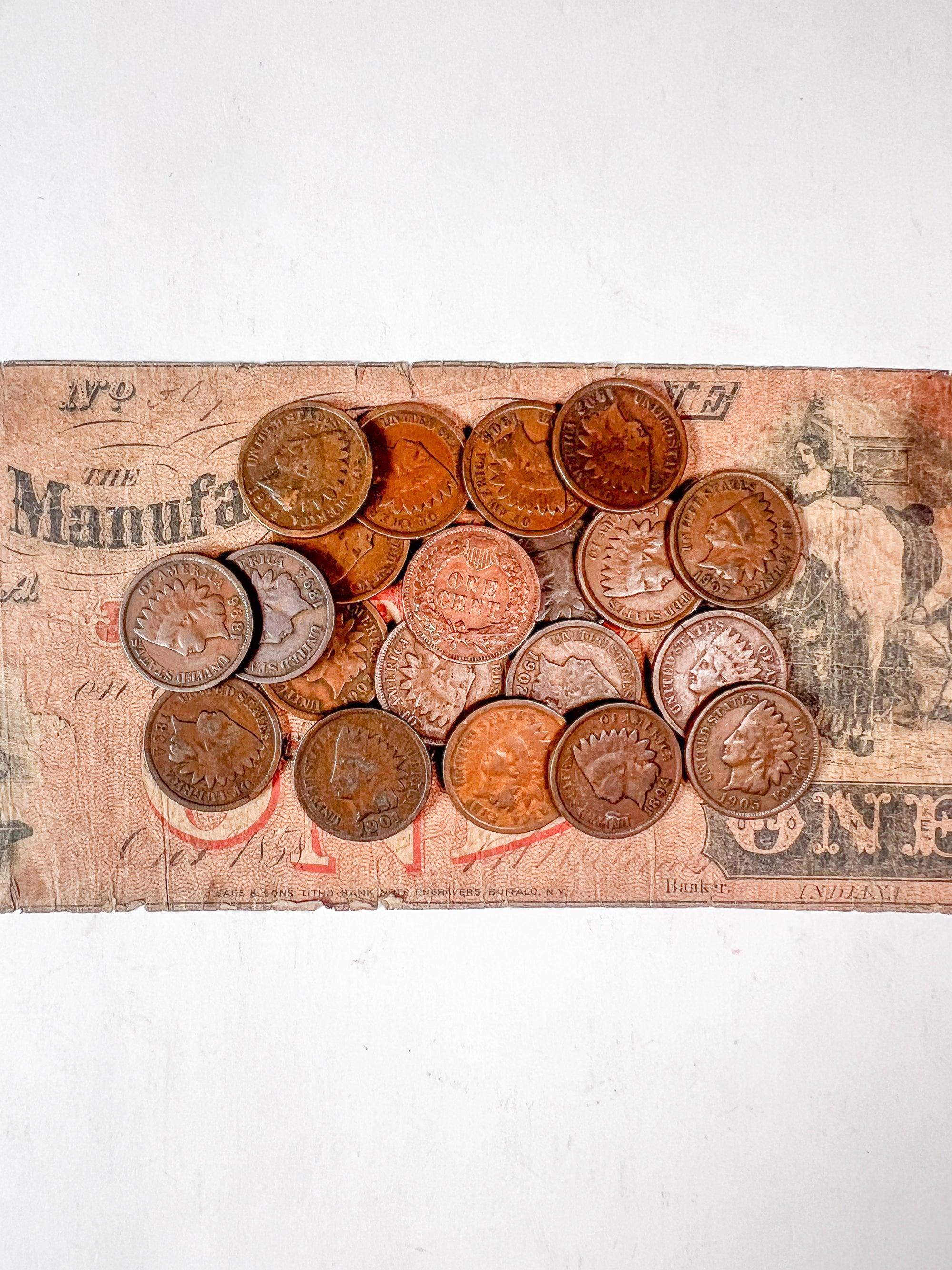 INDIAガンジーコイン 1864-1909 Indian Head Cent Grab Bag (Avg Circ/VG) – Midwest