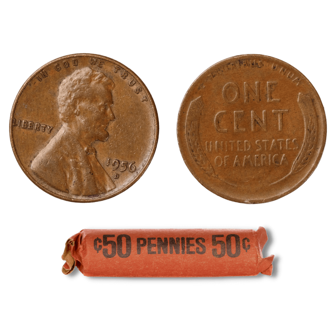 1909-1958 P/D/S Wheat Cent Roll (Avg Circ) | TRULY UNSEARCHED Wheat Penny Roll - Midwest Precious Metals