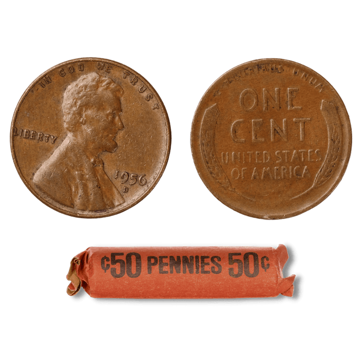 1909-1958 P/D/S Wheat Cent Roll (Avg Circ) | TRULY UNSEARCHED Wheat Penny Roll - Midwest Precious Metals