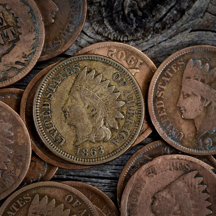 1864-1909 Indian Head Cents 50 Coin Roll Culls