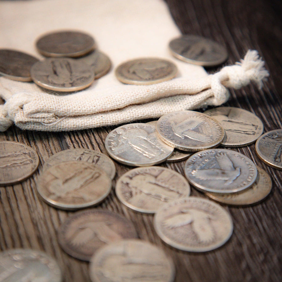 25 Coin Standing Liberty Silver Quarter Grab Bag | Avg Circ/Good (Full Date) - Midwest Precious Metals