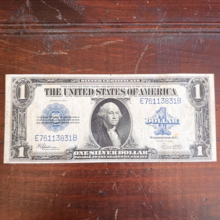 1928 $1 Silver Certificate "Funnyback" VG