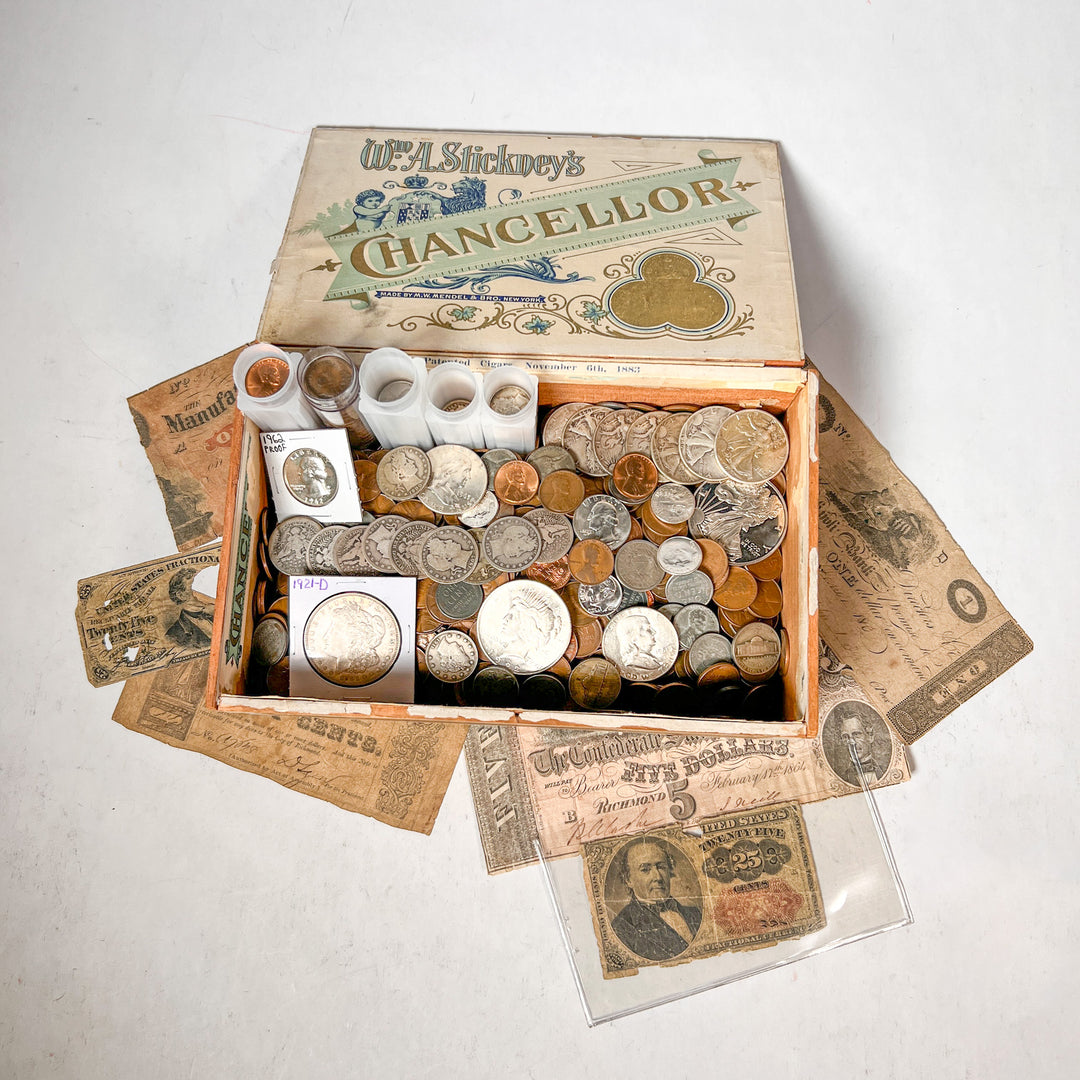 Vintage Cigar Box Mixed U.S. Coin Hoard