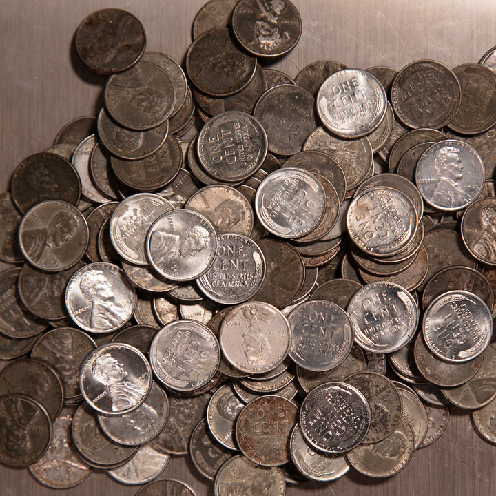 100 1943 P/D/S Steel Wheat Pennies CULL/GOOD