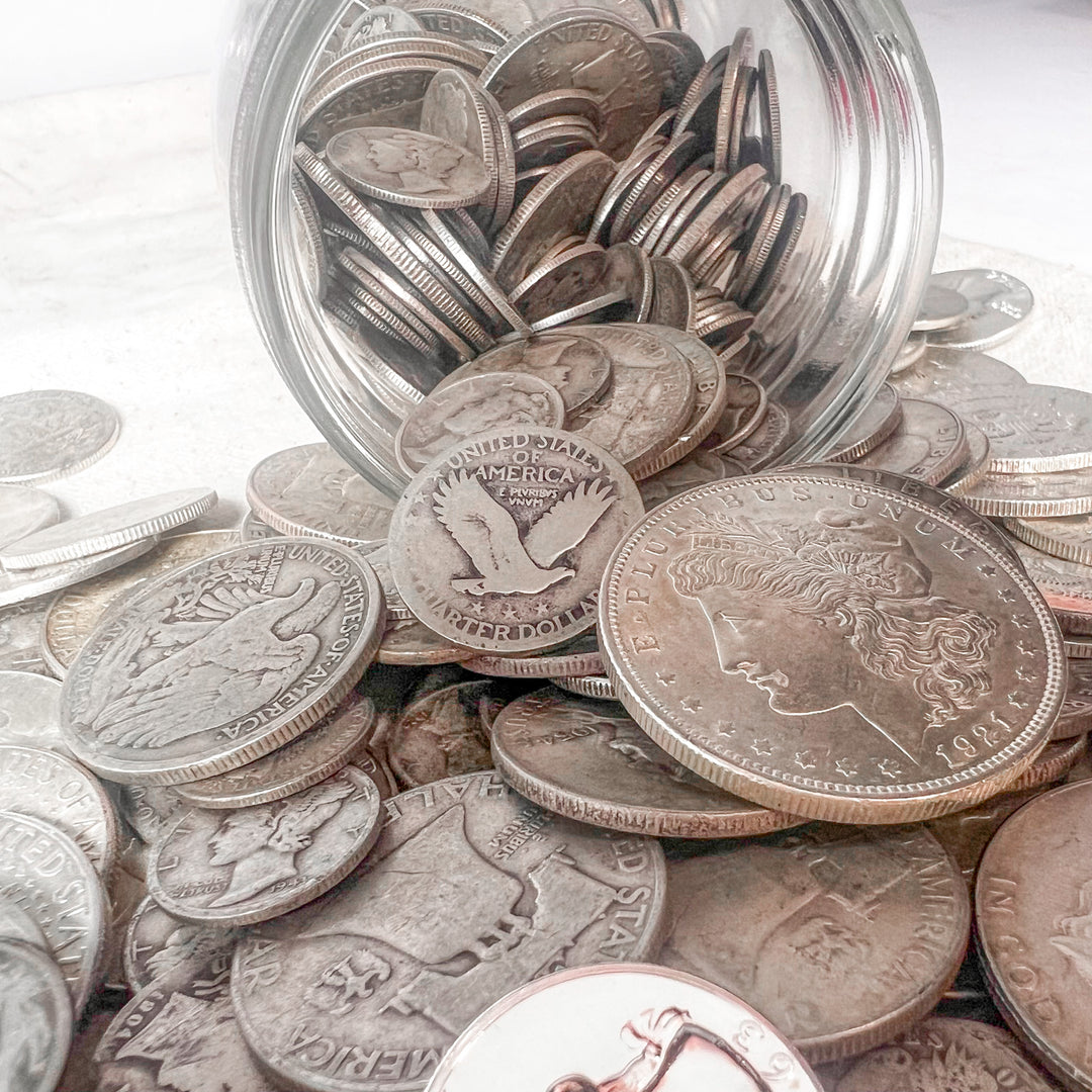 Mason Jar Silver Coin Mixed Lot | ESTATE SALE LIQUIDATION