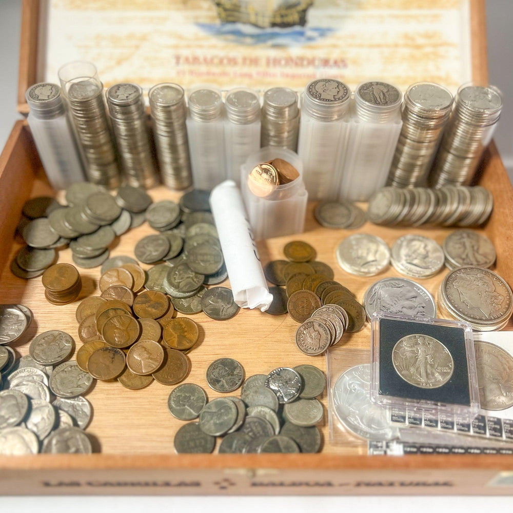 Cigar Box Mixed U.S. Coin Lot (Vintage) - Midwest Precious Metals