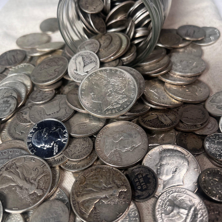Mason Jar Silver Coin Mixed Lot | ESTATE SALE LIQUIDATION - Midwest Precious Metals