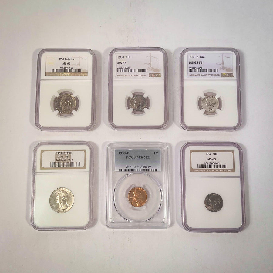 MS 60+ Graded Coin Lot Starter Pack - Midwest Precious Metals