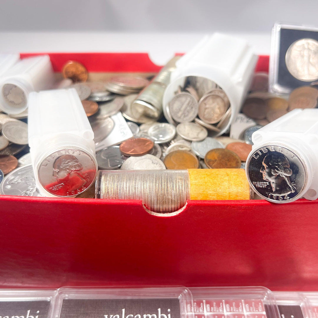 Red Carded Box Mixed Coin Lot (Vintage U.S. Coins) | LIQUIDATION SALE - Midwest Precious Metals