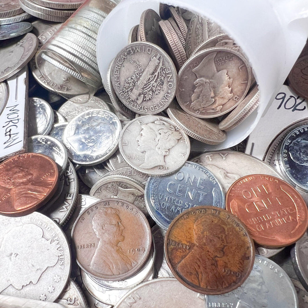 Red Carded Box Mixed Coin Lot (Vintage U.S. Coins) | LIQUIDATION SALE - Midwest Precious Metals