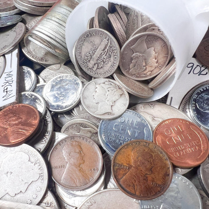 Red Carded Box Mixed Coin Lot (Vintage U.S. Coins) | LIQUIDATION SALE - Midwest Precious Metals