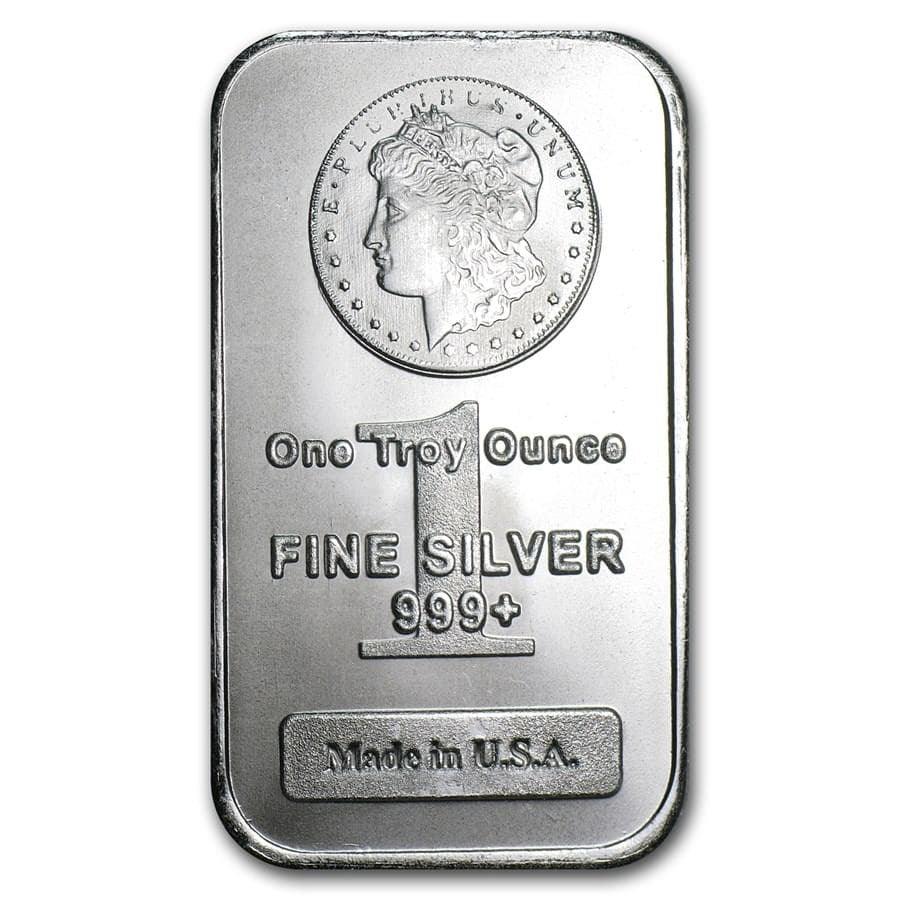 1 oz Silver Bar BU (Random Design) - Midwest Precious Metals