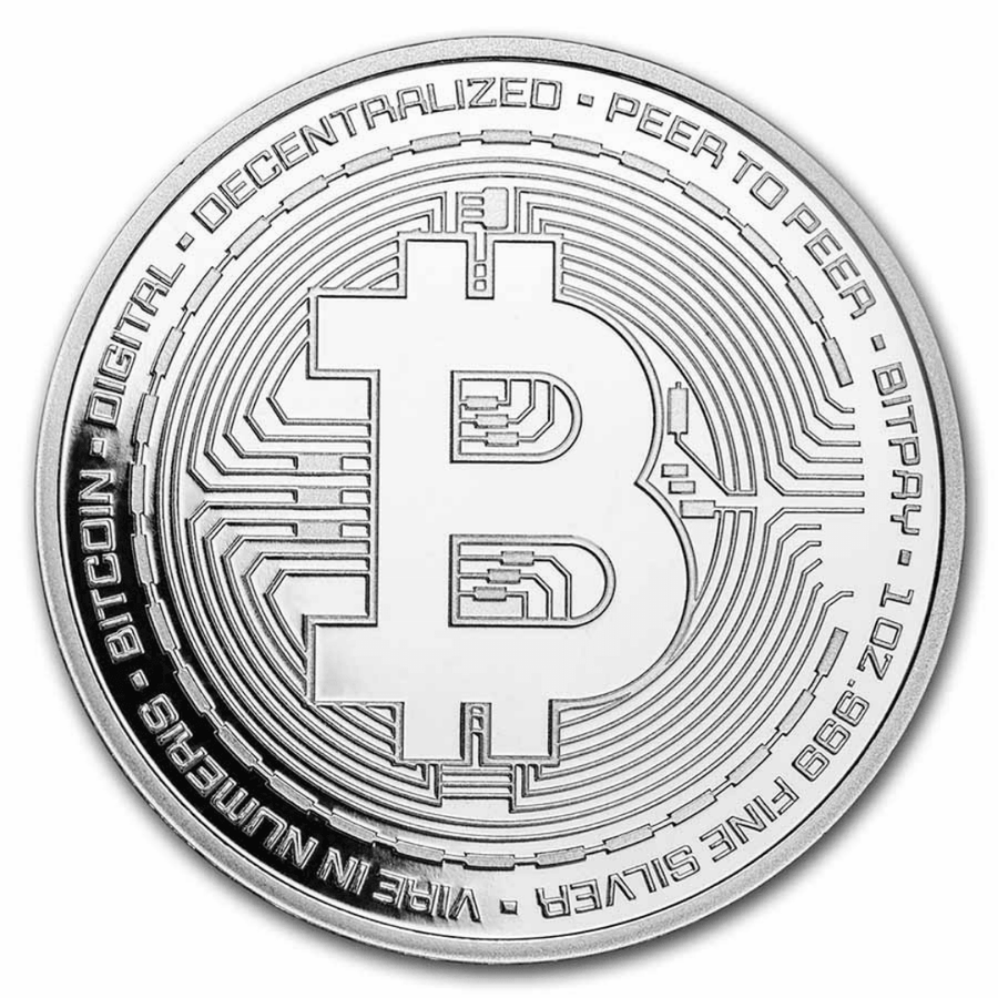 1-oz Silver Bitcoin Round (Secondary Market) - Midwest Precious Metals