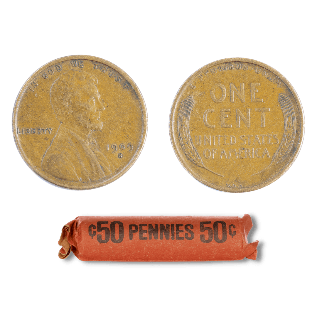 1909-1939 Wheat Cent 50 Count Roll (Early Date) - Midwest Precious Metals