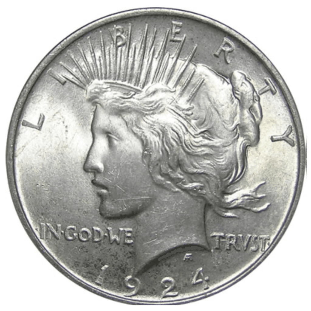 1924 Peace Silver Dollar XF/AU – Midwest Precious Metals