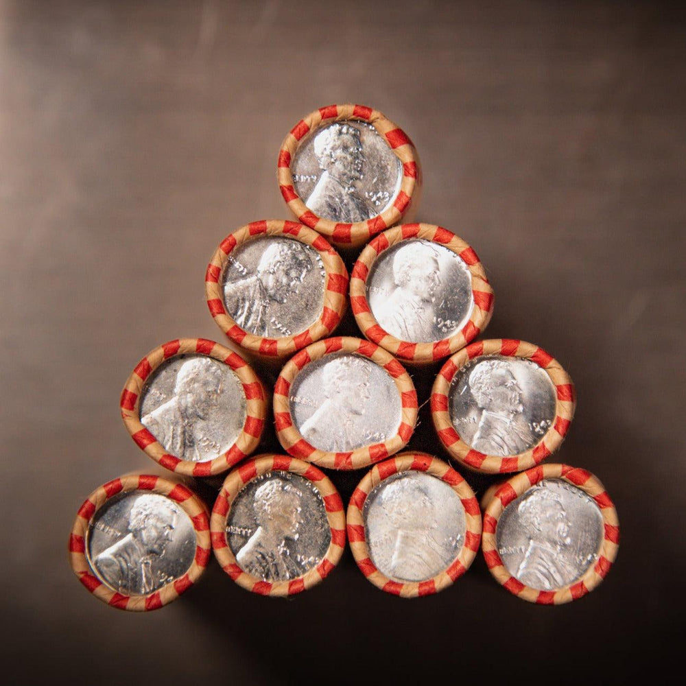 1943 (P/D/S) Lincoln Steel Cent 50-Coin Roll (Avg Circ) - Midwest Precious Metals